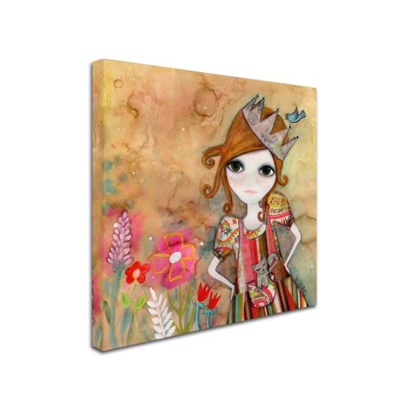 Wyanne 'Big Eyed Girl I Am The Queen (No Words)' Canvas Art,18x18